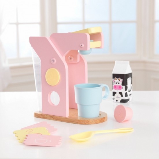 Set de jucarie Expresor Cafea si Toaster Pastel expresso din lemn Kidkraft