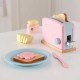 Set mic dejun de jucarie Toaster PASTEL Expresso din lemn - Prajitor de paine Kidkraft Espresso Toaster Pastel
