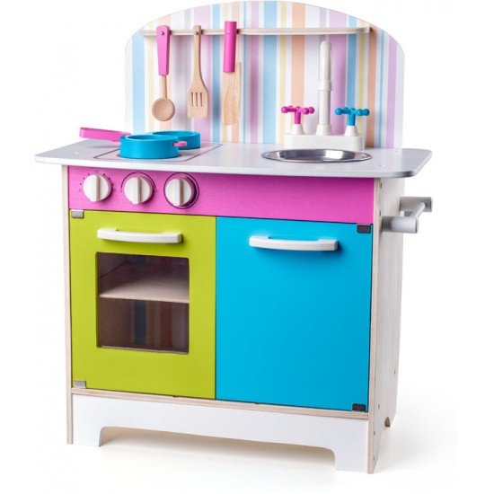Bucatarie de joaca pentru copii din lemn cu accesorii Julia WoodyLand