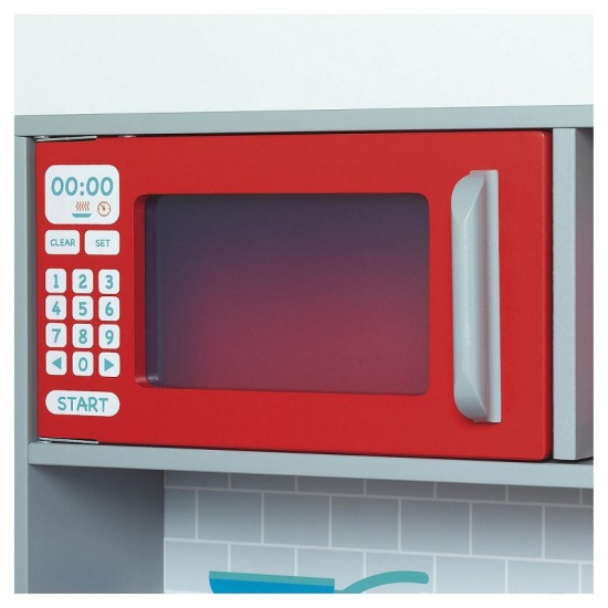 Bucatarie din lemn Red Kitchen Lets Cook OnlyToys
