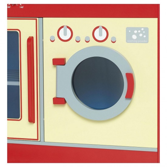 Bucatarie din lemn Red Kitchen Lets Cook OnlyToys