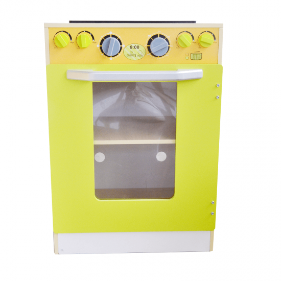 Bucatarie modulara din lemn de joaca copii cu 4 piese interschimbabile-Deluxe Grande Cuisine Modular Wooden Play Kitchen Acooltoy 