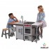 Bucatarie Insula Chef's Cook N Create Island Kitchen Kidkraft cu Masuta si Bancuta cu sunete si lumini