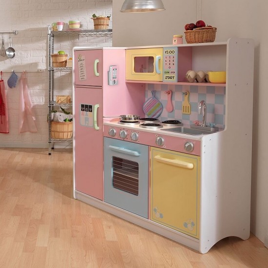 Bucatarie de joaca Deluxe Large Culinary Play Kitchen Pastel Kidkraft