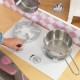 Bucatarie de joaca alb cu roz Grand Gourmet Corner Kitchen Kidkraft