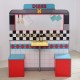 Bucatarie Combo Restaurant Brooklyn 2 in 1 cu loc de luat masa -  Diner American Play Kitchen cu Sunete si Lumini Teamson