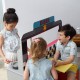 Bucatarie Combo Restaurant Brooklyn 2 in 1 cu loc de luat masa -  Diner American Play Kitchen cu Sunete si Lumini Teamson