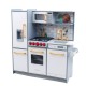 Bucatarie alba de joaca Uptown Espresso ELITE White Kitchen Kidkraft cu lumini si sunete si senzor de miscare