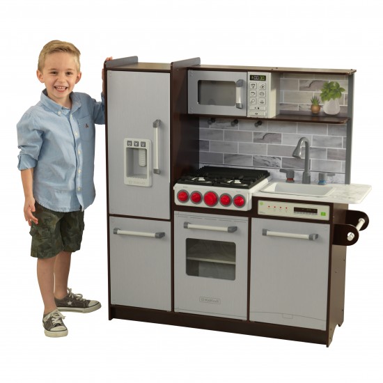 Bucatarie de joaca Uptown Espresso ELITE Kitchen Kidkraft cu lumini si sunete