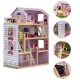 Casa de papusi din lemn MDF - Wooden Dollhouse cu patru etaje si mobilier inclus