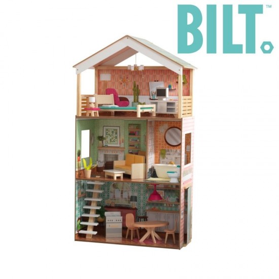 Casuta din lemn de joaca pentru papusi Vintage Luxe Dottie Dollhouse KidKraft