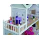 Casa de papusi din lemn MDF - Eichhorn Dollhouse 123 cm cu trei etaje mobilata complet