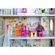 Casa de papusi din lemn MDF - Eichhorn Dollhouse 123 cm cu trei etaje mobilata complet
