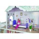 Casa de papusi din lemn MDF - Eichhorn Dollhouse 123 cm cu trei etaje mobilata complet