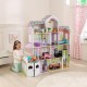 Casuta pentru papusi uriasa Grand Country Estate 2 KidKraft cu sunete si lumini cu 150 cm latime si 135 cm inaltime