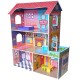 Casuta de papusi Tall Town DollHouse  din lemn cu 3 etaje si mobilier 