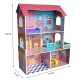 Casuta de papusi Tall Town DollHouse  din lemn cu 3 etaje si mobilier 