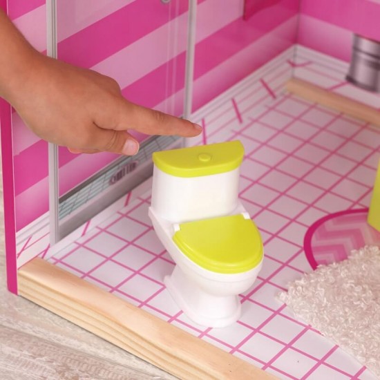 Casuta de papusi din lemn Uptown DollHouse KidKraft cu piscina cu apa