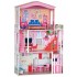 Casa de papusi din lemn MDF - Woodyland Dollhouse  cu lift 116 cm  trei etaje cu mobilier inclus