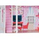 Casa de papusi din lemn MDF - Woodyland Dollhouse  cu lift 116 cm  trei etaje cu mobilier inclus