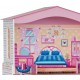 Casa de papusi din lemn MDF - Woodyland Dollhouse  cu lift 116 cm  trei etaje cu mobilier inclus