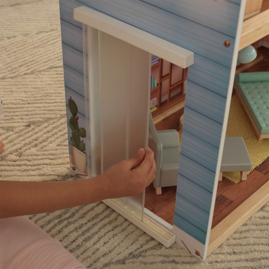 Casuta de papusi din lemn ZOEY - Juliette - Dollhouse Kidkraft EZ Kraft Assembly cu sunete si lumini