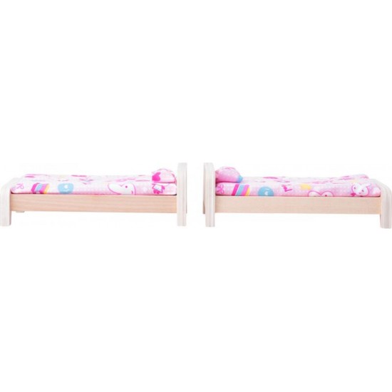 Casuta din lemn natur P+2 cu anexa, balcoane si terasa cu mobilier si accesorii incluse 