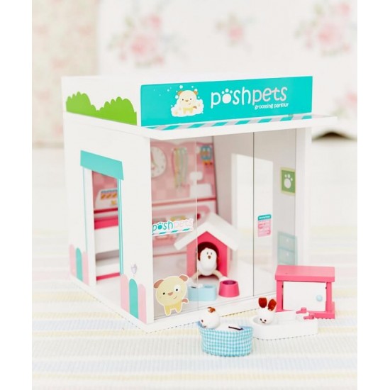 Salon Magazin de ingrijire pentru animale de companie - Jucarie din lemn Rosebud Pet Grooming Parlour