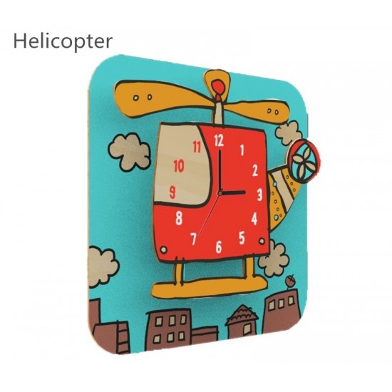 Ceas Elicopter cu Baterie de Construit si de picat - Robotime