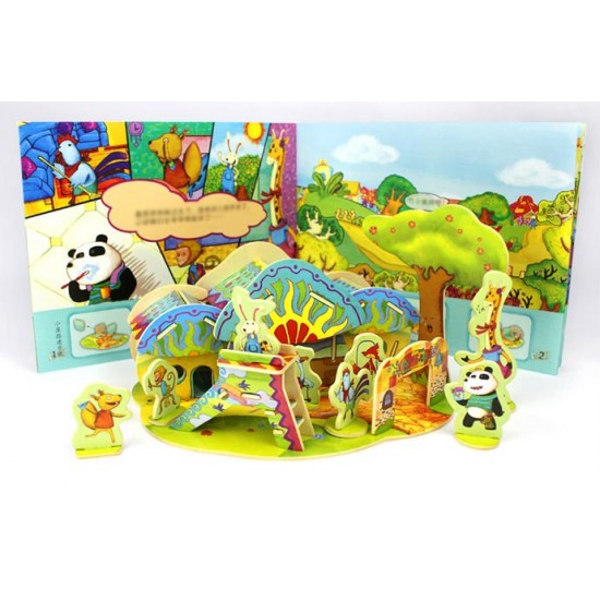 Kindergarten Forest Cabin - Puzzle 3D din lemn