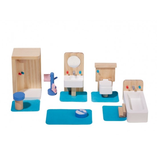 Set mobilier Baie pentru case de papusi