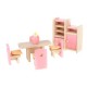 Set mobilier Bucatarie- Dining Romm de jucarie din lemn 8 piese