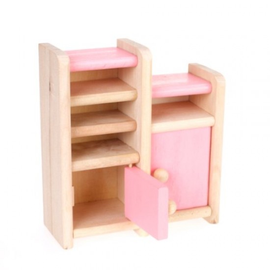 Set mobilier Bucatarie- Dining Romm de jucarie din lemn 8 piese