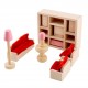 Set mobilier Sufragerie pentru casute de papusi Living Room 14 piese