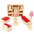 Set mobilier Sufragerie pentru casute de papusi Living Room 14 piese