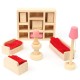 Set mobilier Sufragerie pentru casute de papusi Living Room 14 piese