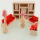 Set mobilier Sufragerie pentru casute de papusi Living Room 14 piese
