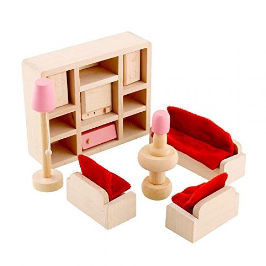 Set mobilier Sufragerie pentru casute de papusi Living Room 14 piese