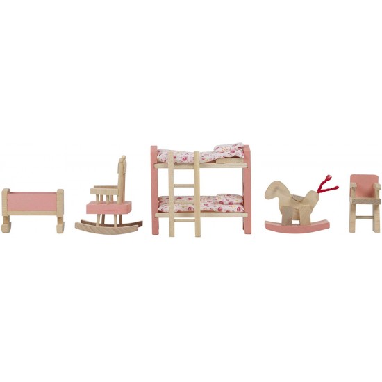 Set mobilier complet pentru casute de papusi - 6 in 1