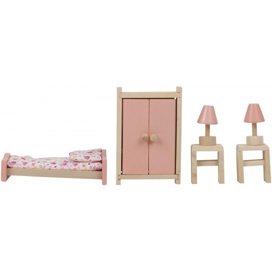 Set mobilier complet pentru casute de papusi - 6 in 1