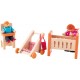 Set mobilier Camera Copilului pentru casute de papusi WoodyLand