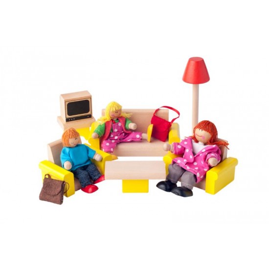 Set mobilier Sufragerie pentru casute de papusi Living Room WoodyLand