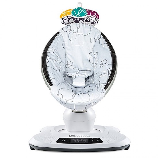 Fotoliu Balansoar Bebelusi 4MOMS MamaRoo 4.0 Plush Silver