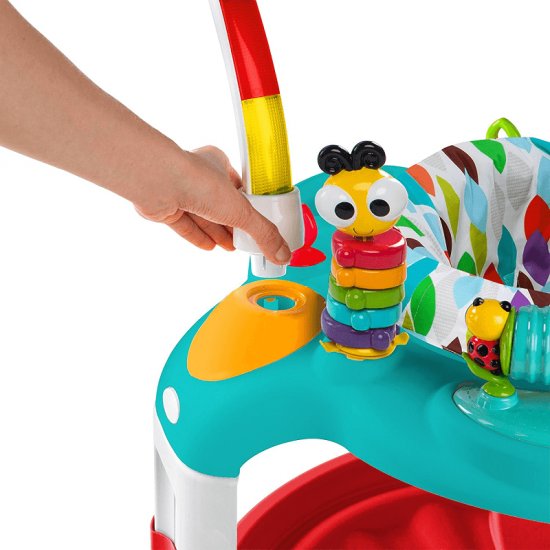 Centru de joaca cu activitati 2 in1 Bright Starts Lights Activity Gym RED cu salteluta  lumini si sunete