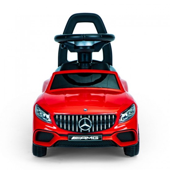 Masinuta de impins cu LED -uri si sunete Mercedes GLE 63 S AMG - Rosu