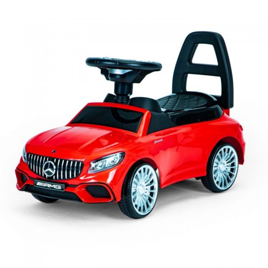 Masinuta de impins cu LED -uri si sunete Mercedes GLE 63 S AMG - Rosu