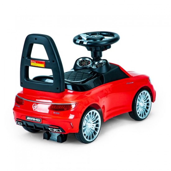 Masinuta de impins cu LED -uri si sunete Mercedes GLE 63 S AMG - Rosu