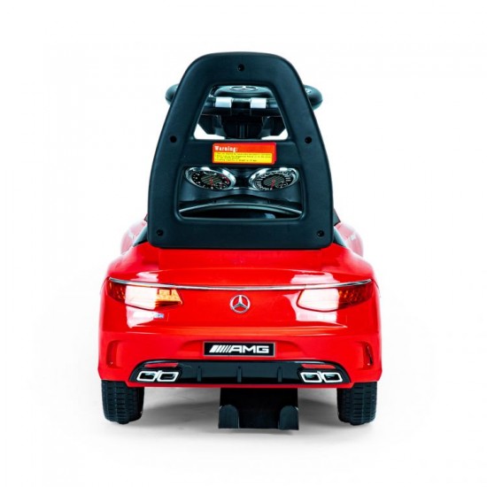 Masinuta de impins cu LED -uri si sunete Mercedes GLE 63 S AMG - Rosu