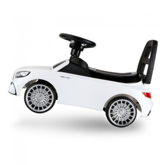 Masinuta de impins cu LED -uri si sunete Mercedes GLE 63 S AMG - Alb