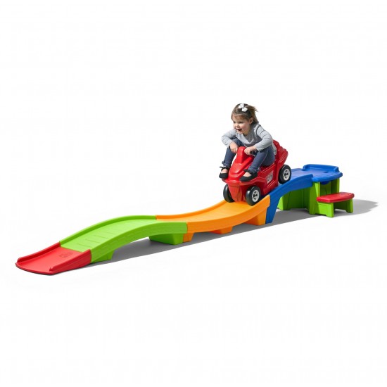 	Roller Coaster Masinuta Rosie ATV cu roti si pista de 3.12 m in valuri - Step2